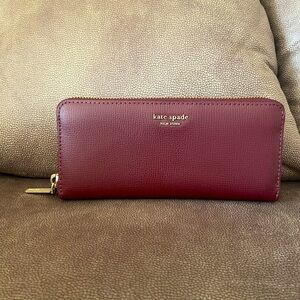 Kate Spade Sylvia Slim Continental Wallet-Cherrywood
